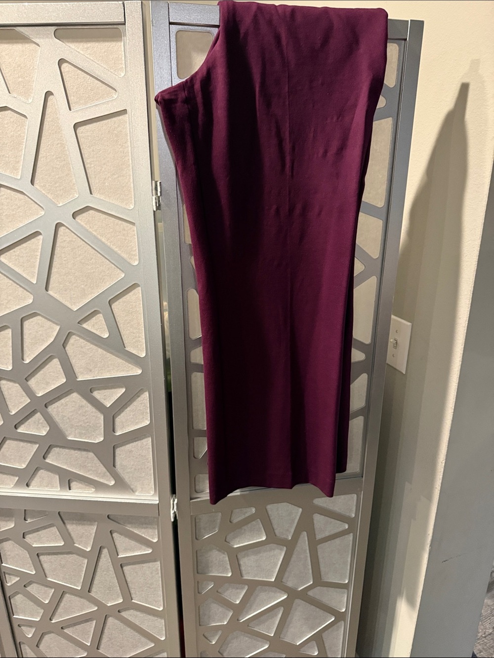 Anne Klein Deep Plum High-Waist Pencil Skirt